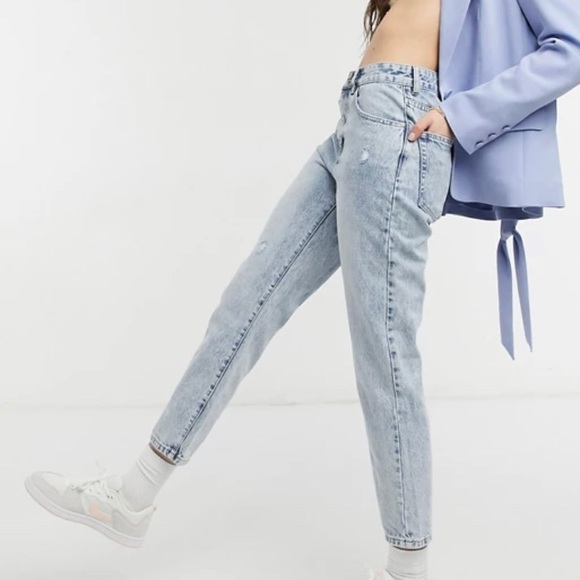 Cotton On Denim - Cotton:On NWT High Rise Mom Jeans Light Wa…